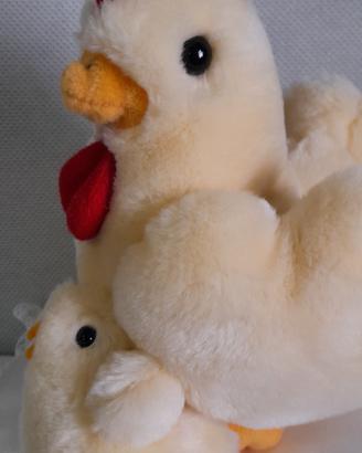 Peluche Gallina con Pulcino Vintage  Sorini