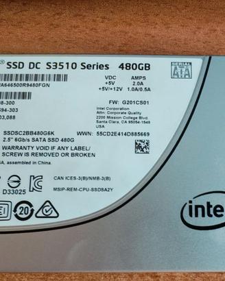 SSD 480GB 2.5" Intel DC-S3510 SATA 6Gb/s