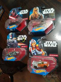 Hot Wheels Star Wars:Luke,Vader,Chewbacca,Boba Fet