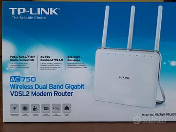 Modem router wireless TP-Link AC750 Archer VR200