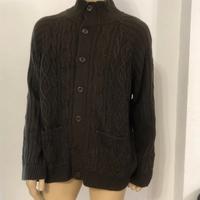 Maglione cardigan uomo marrone