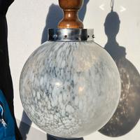 Lampadario d’epoca in vetro soffiato primi ‘900