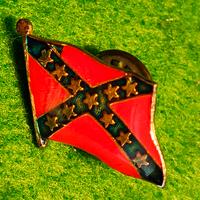 Spilla smaltata bandiera confederata   1950