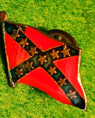 Spilla smaltata bandiera confederata   1950