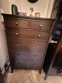 IDANÄS Cassettiera con 6 cassetti marrone