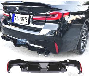 DIFFUSORE BMW G30 LOOK M5 NERO LUCIDO