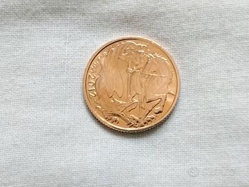 STERLINA IN ORO REGINA ELISABETTA II FDC ANNO 2012