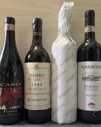 Bottiglie Barolo vari