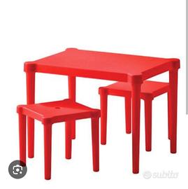 Tavolino e sgabelli