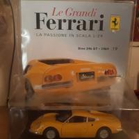 Modellino Ferrari dino 246 gialla 1/24
