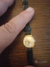 Orologio oro 750 vintage con cinturino