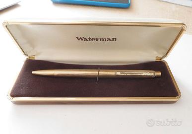 Penna Sfera Waterman Flair Plaqué Or+Astuccio 1964