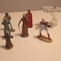 Star Wars 6 statuine in piombo + Millennium Falcon