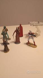 Star Wars 6 statuine in piombo + Millennium Falcon