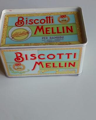 Scatola Biscotti Mellin anni 50