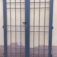Grata cancelletto doppia anta ferro zincato130x180