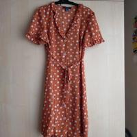 Vestito floreale marrone