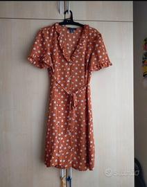 Vestito floreale marrone