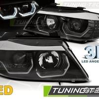 Fari LED Angel Eyes 3D BMW Serie 3 E90 / E91 Neri