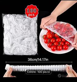 100 pezzi coperture elastiche per alimenti
