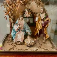 Presepe artigianale in teca