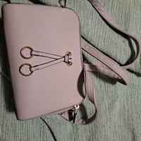 borsa grigia rigida a tracolla