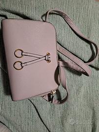 borsa grigia rigida a tracolla