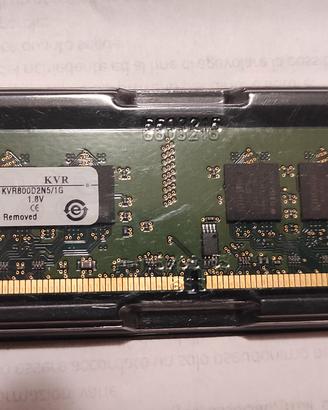 RAM 1GB Kingston DDR2 800MHz PC2-6400 KVR800D2N5/1