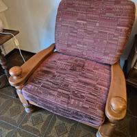 Coppia Poltrone Vintage anni '70 Legno Massiccio