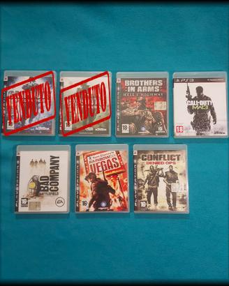 5 GIOCHI PS3 – SPARATUTTO MILITARI/GUERRA MODERNA
