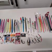 Borsa pesca jigging completa di jig e ami