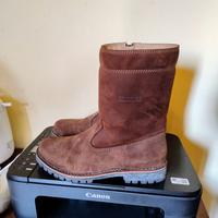 stivali invernali in pelle scamosciata