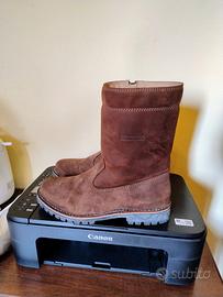 stivali invernali in pelle scamosciata