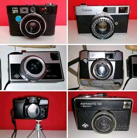 Macchina fotografica vintage Canon Agfa Olimpus