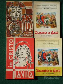 lotto 4 libri religiosi/catechismo vintage