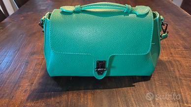 BORSA IN VERA PELLE VERDE DI CARLA FERRERI