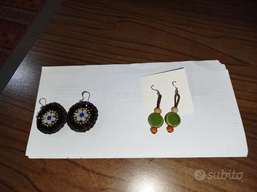 Orecchini corda e legno