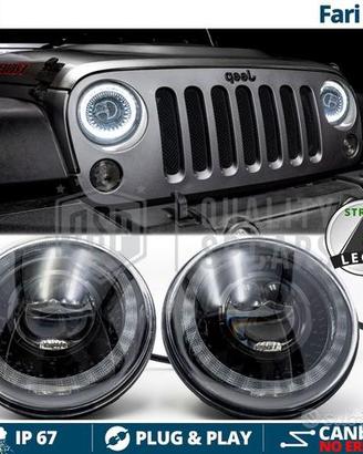 FARI Full LED Per JEEP WRANGLER JK DRL Dinamico OM