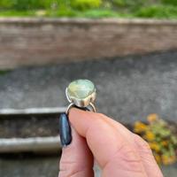 Anello argento indiano con pietra di crisoprasio