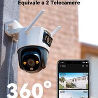 Imou 4K (3MP+5MP) Telecamera Wi-Fi Esterno Doppio