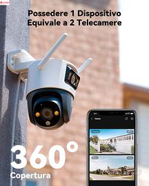 Imou 4K (3MP+5MP) Telecamera Wi-Fi Esterno Doppio