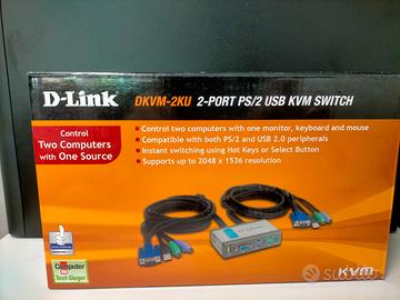 switch ps/2 usb vga per 2 con 1 i/o