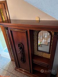 Mobile entrata in legno con appendiabiti 