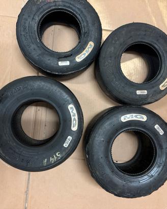 Gomme go kart Mini60 MG bianche