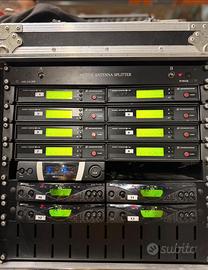 Rack radiomicrofini sennheiser e akg