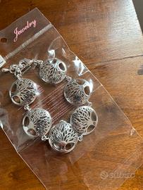 Gioielli Bracciali in metallo rodiato