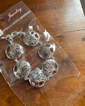 Gioielli Bracciali in metallo rodiato