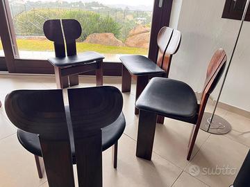 Set 4 sedie  Africa- Afra e Tobia Scarpa, anni ’70