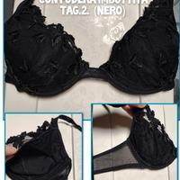 Reggiseno balconcino foderato Nero