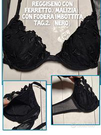 Reggiseno balconcino foderato Nero